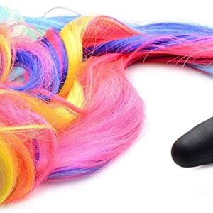 Rainbow Pony Tail Anal Plug Sex Toys Butt Plugs Non Vibrating