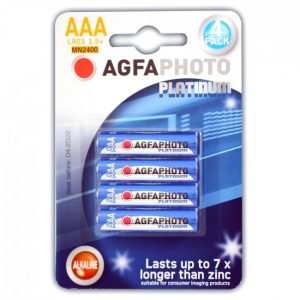 Agfa Agfa Alkaline Aaa 4 Batteries Per Card Blue OS