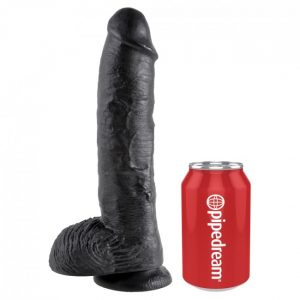 King Cock Cock with Balls Black 10in 4