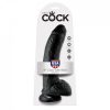 King Cock Cock with Balls Black 9in