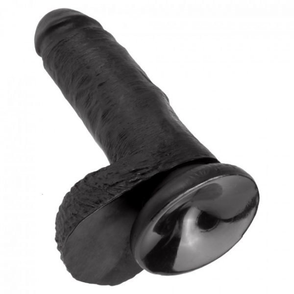 King Cock With Balls Black 7in 3