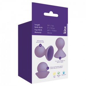 Kinx Dual Masseuse Silicone Nipple Suckers 2 Pack Purple OS