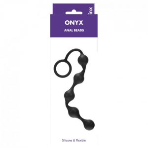 Kinx Onyx Silicone Anal Beads Black OS 1