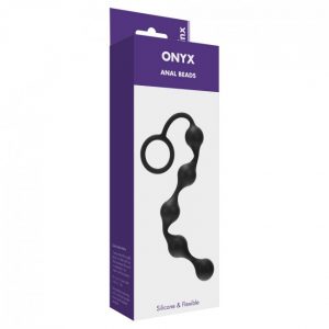Kinx Onyx Silicone Anal Beads Black OS 3