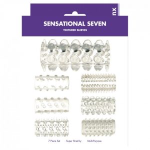 Kinx Sensual Seven Textured Sleeves Transparent Small 3