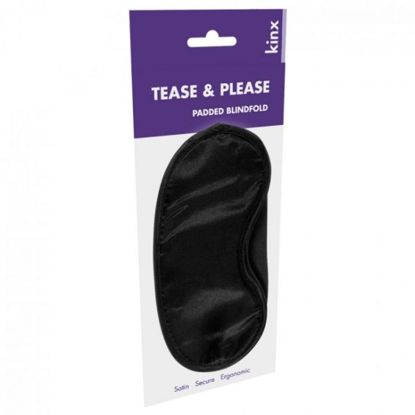 Kinx Tease And Please Padded Blindfold Black OS 3