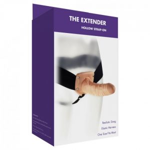 Kinx The Extender Hollow Strap On Flesh OS 1