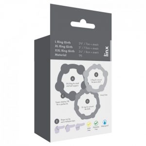 Linx Easy Squeeze Cock Ring Set Black OS 3