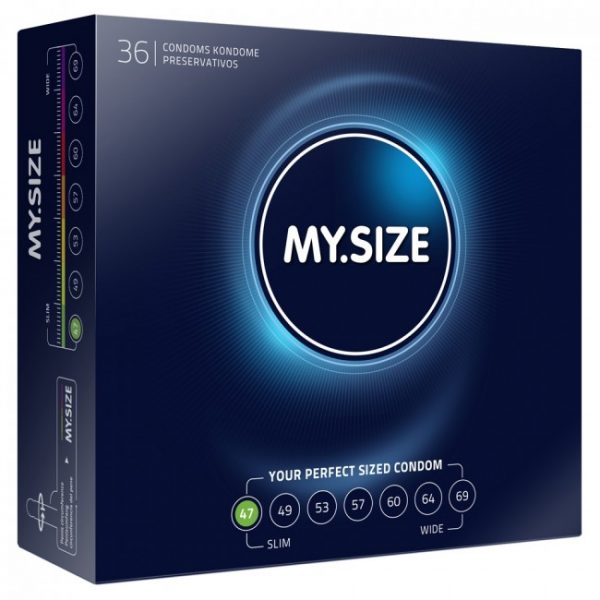 My Size 36 Pack Lubricated Condoms Transparent 47mm