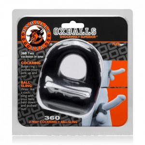 Oxballs 360 Cockring and Ballsling Black Small 3