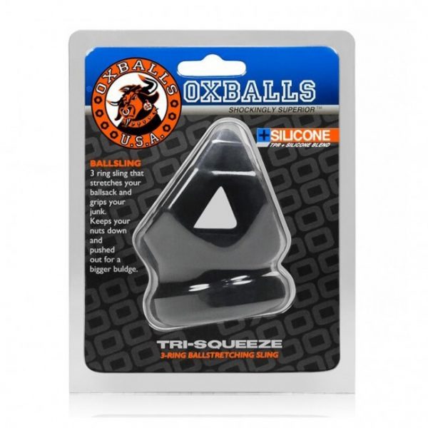 Oxballs Tri Squeeze Cocksling Ballstretcher Black OS