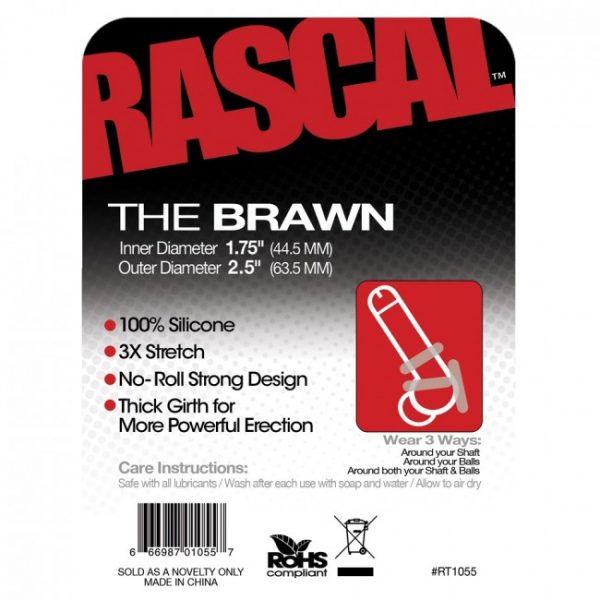Rascal The Brawn Cockring Grey OS 5