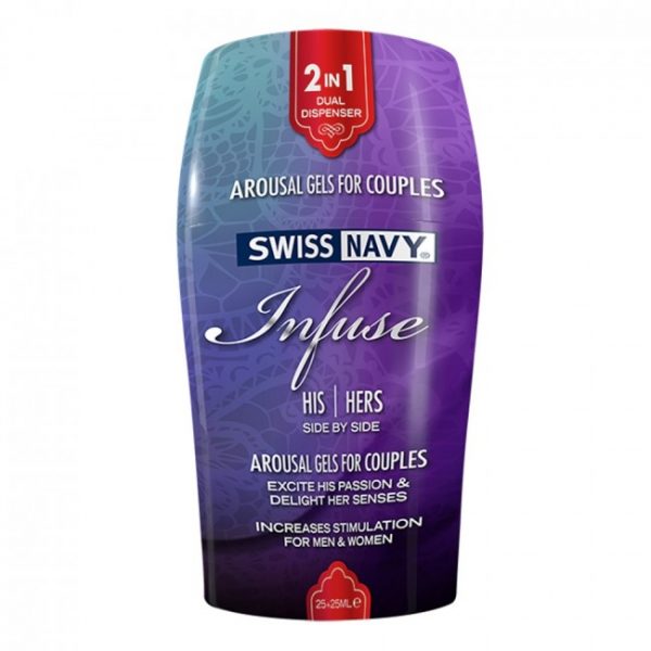 Swiss Navy Infuse 2 in 1 Arousal Gel for Him Her Transparent 50Ml
