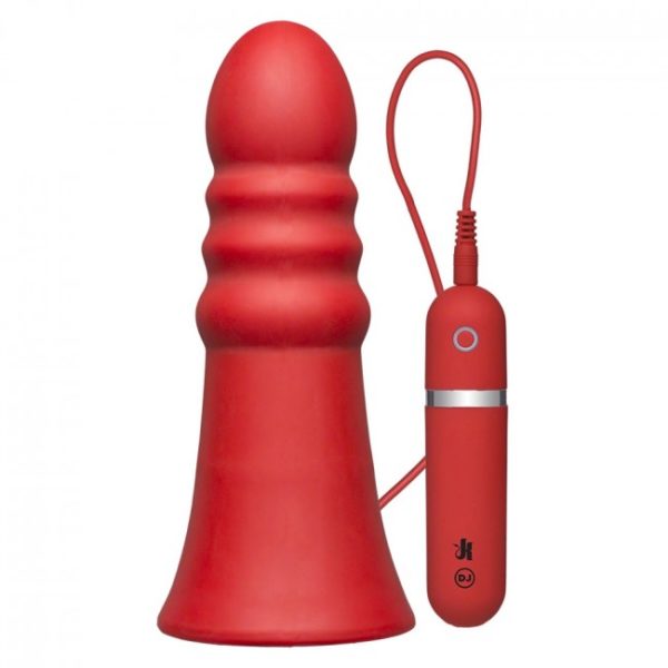 KINK Vibrating Butt Plug Red 8in
