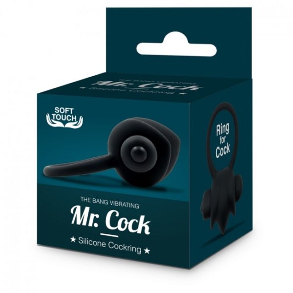 Mr Cock The Bang Vibrating Silicone Cockring Black 2