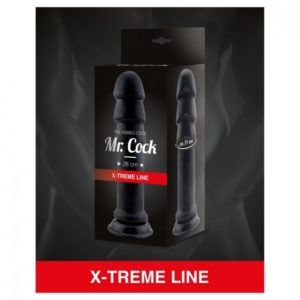 Mr Cock X Treme Line Ribbed Cock Black 28cm 2