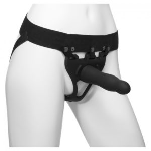 Doc Johnson Body Extensions Hollow Slim Dong Strap On 2 Piece Set Black