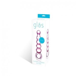 Glas Quintessence Beaded Anal Slider Pink 11.5in 1