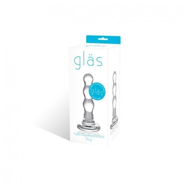 Glas Triple Play Beaded Clear 6.6in 1