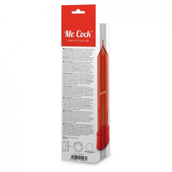 Mr Cock Classic Penis Pump Red OS 4