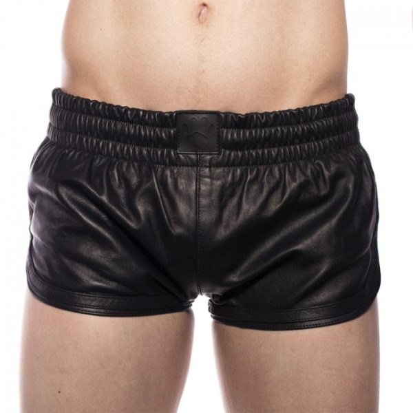 Prowler RED Leather Sports Shorts Black Medium
