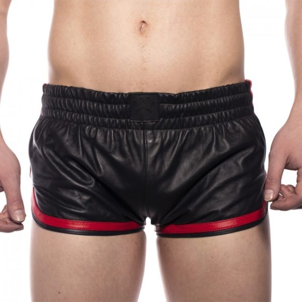 Prowler RED Leather Sports Shorts BlackRed Medium
