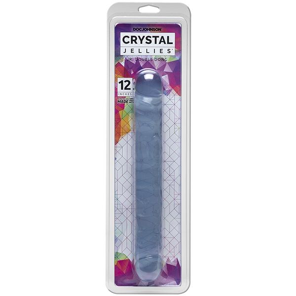 Crystal Jellies Jr Double Dong Clear 12in