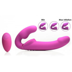 10x Evoke Ergo Fit Inflatable Vibrating Silicone Strapless Strap on