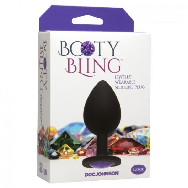 Booty Bling Butt Plug Purple Large 2