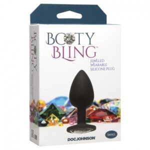 Booty Bling Butt Plug Silver Small 2
