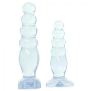 Crystal Jellies Anal Delight Trainer Kit Clear 5in
