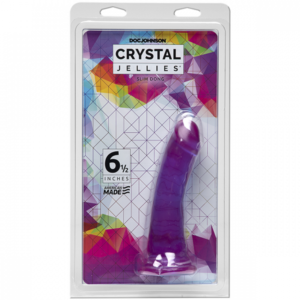 Crystal Jellies Slim Dong Purple 6.5in 1