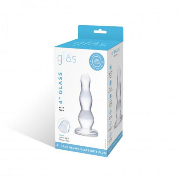 Glas Glass Butt Plug Clear 4in 1