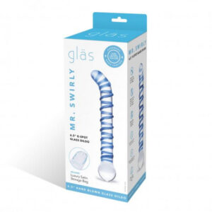 Glas Mr. Swirly G Spot Glass Dildo Clear 6.5in 1
