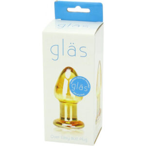 Glas Over Easy Butt Plug Gold 7.5in 1