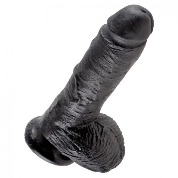 King Cock Cock with Balls Black 8in 2