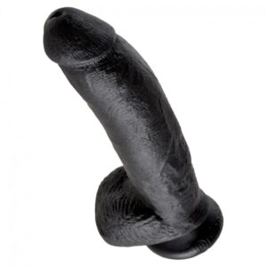 King Cock Cock with Balls Black 9in 2