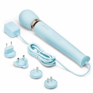 Le Wand Powerful Plug In Vibrating Massager Light Blue 1