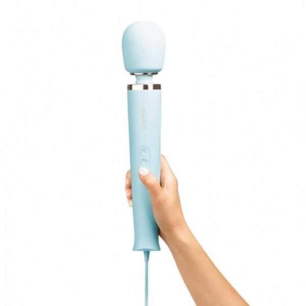 Le Wand Powerful Plug In Vibrating Massager Light Blue