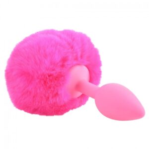 Neon Bunny Tail Pink 2
