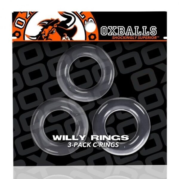 Oxballs WILLY RINGS 3-pack cockrings, clear
