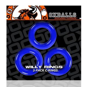 Oxballs WILLY RINGS 3-pack cockrings, police blue