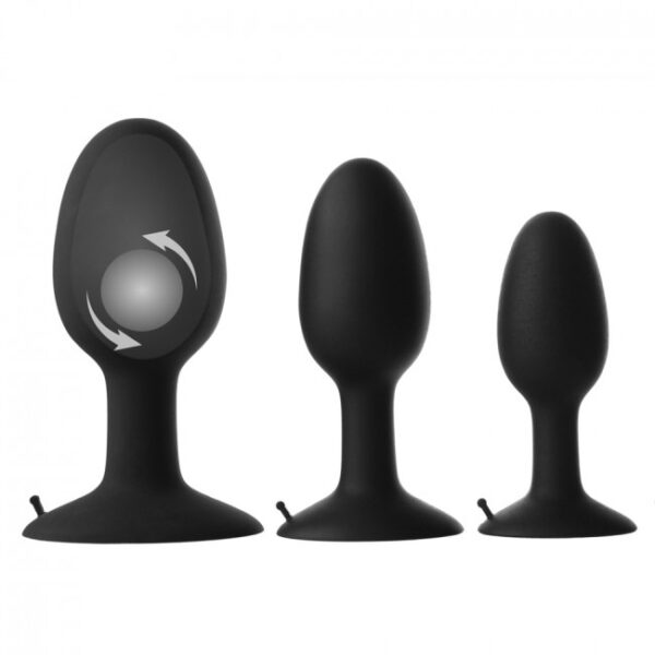 Prowler Large Weighted Butt Plug 120mm Tall Roll Play Black 2