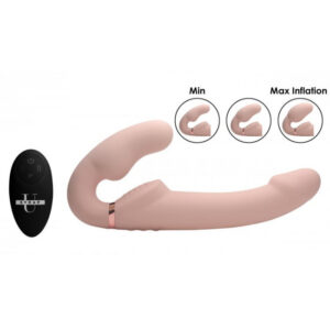Remote Control Inflatable Vibrating Silicone Ergo Fit Strapless Strap On