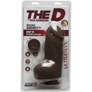 The D Fat D with balls ULTRASKYN Chocolate 8in