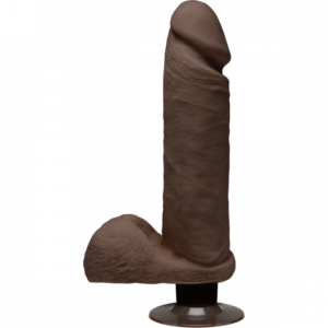 The D Perfect D Vibrating with Balls ULTRASKYN Chocolate 8in