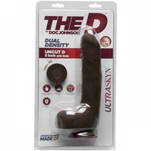 The D Uncut D with Balls ULTRASKYN Chocolate 7.5in 1