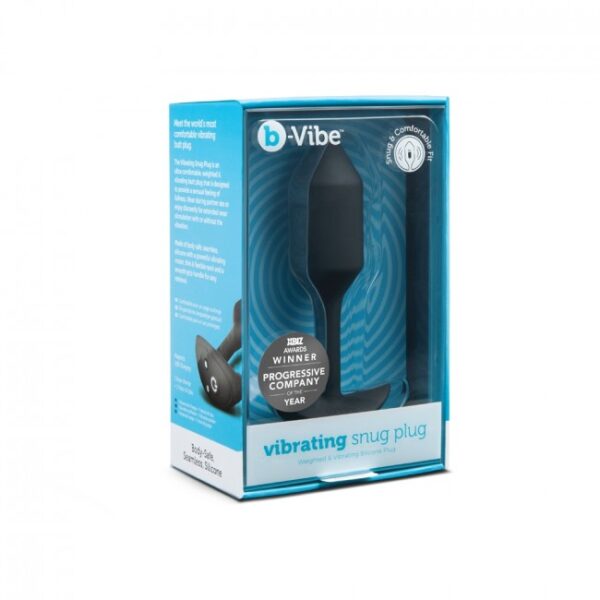 b Vibe Vibrating Snug Plug Black Medium 6