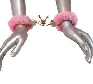Caught In Candy Pink Furry Cuffs 2