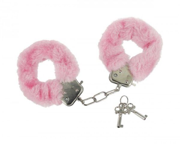 Caught In Candy Pink Furry Cuffs